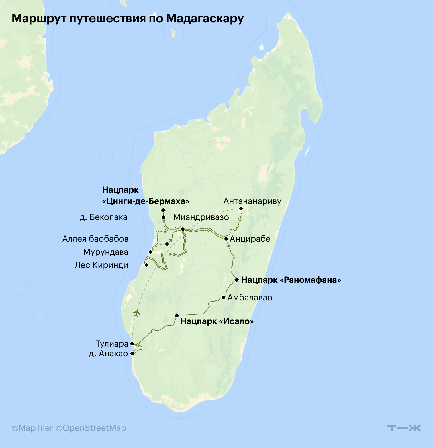 Наш маршрут на карте
