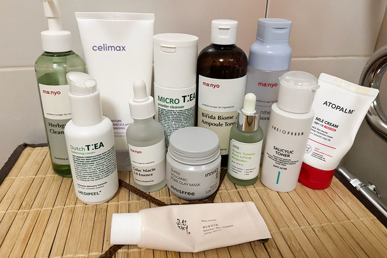 Мои уходовые средства. В основном корейские