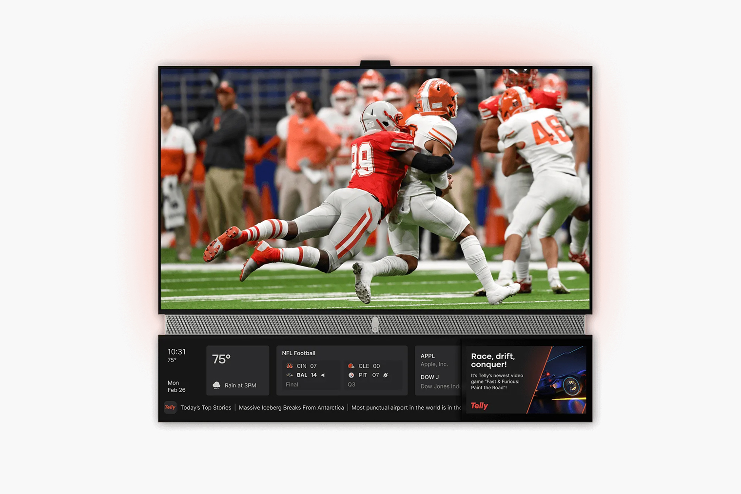 Рекламные ролики показываются в правом блоке нижнего экрана. Источник: telly.com