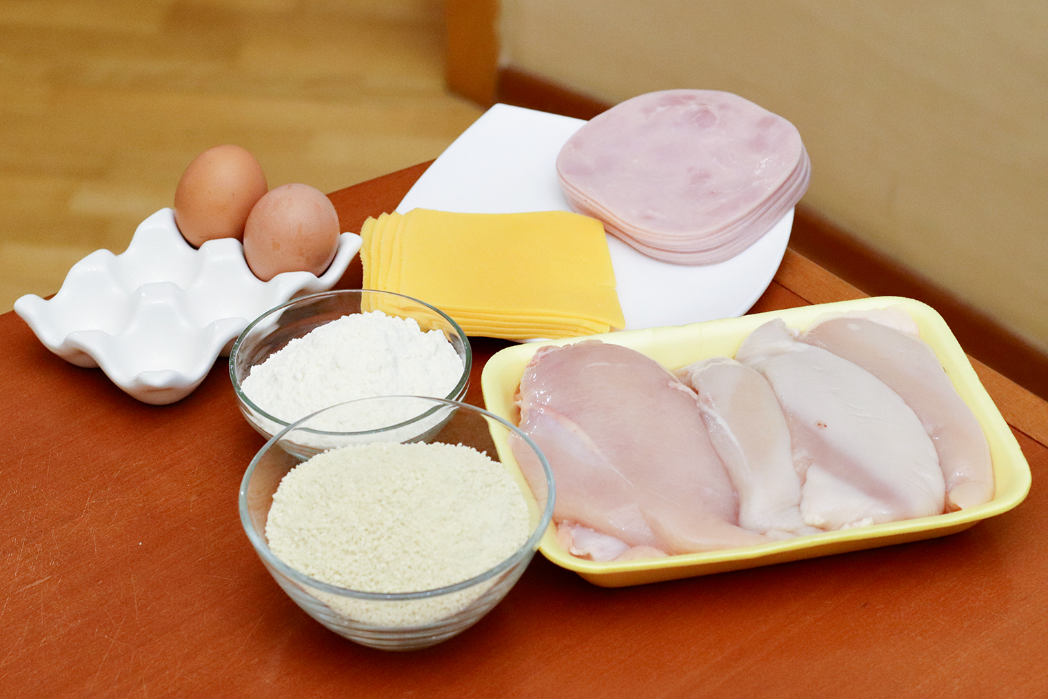 Ингредиенты для кордон блю из курицы