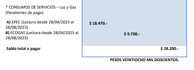 Скрин счета за коммунальные платежи. Если в Аргентине символ $ стоит перед суммой, это песо. Если $ после суммы или написано USD — это доллар США