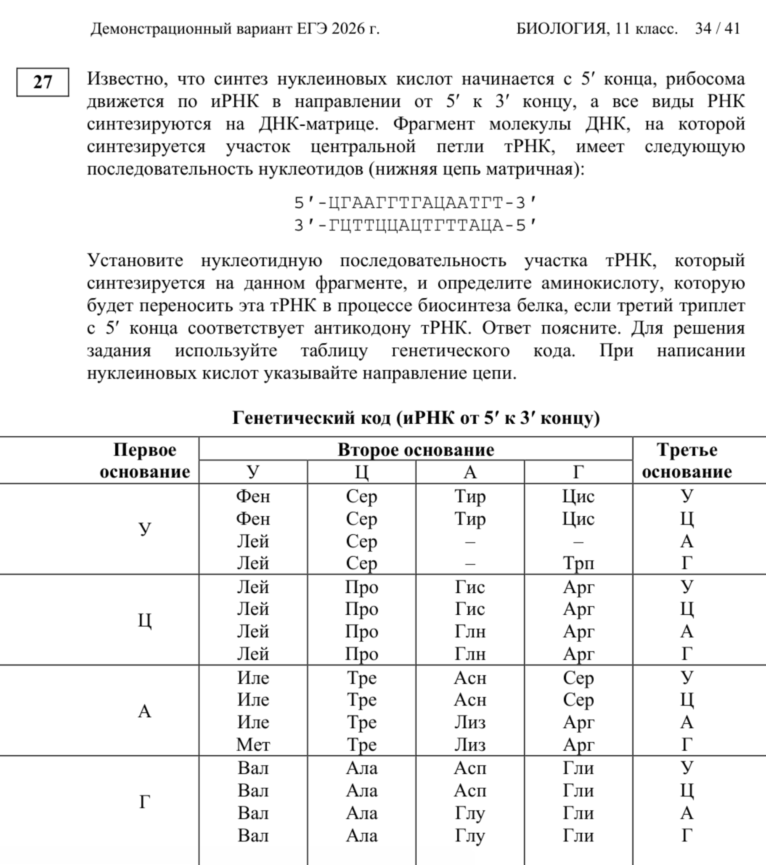 Пример трудного задания № 27. © fipi.ru