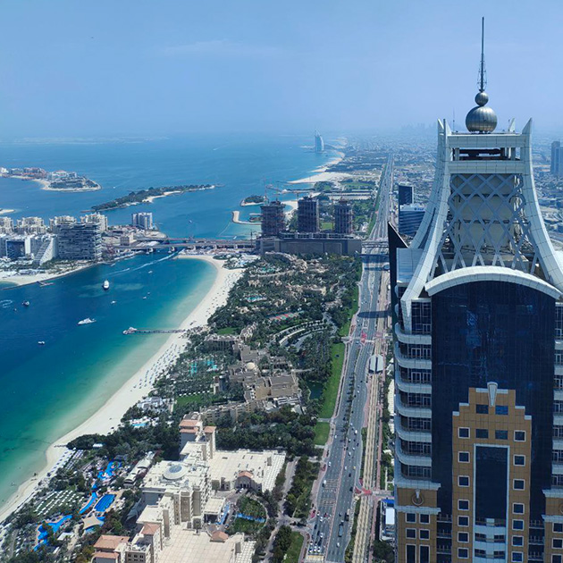 Вид с 99-го этажа Princess Tower. Здесь мы останавливались в последней поездке в Дубай
