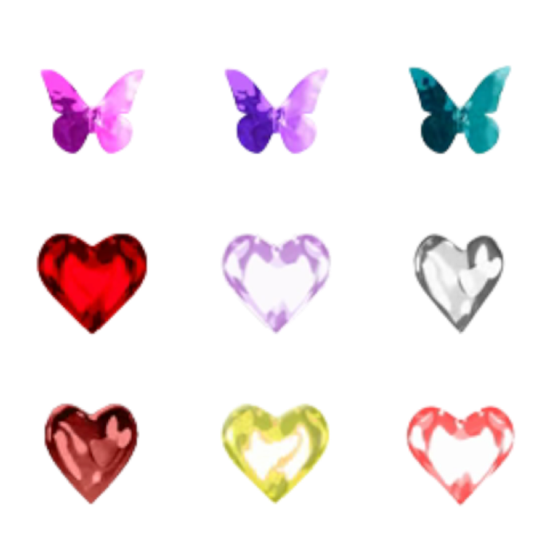 Сердца и бабочки