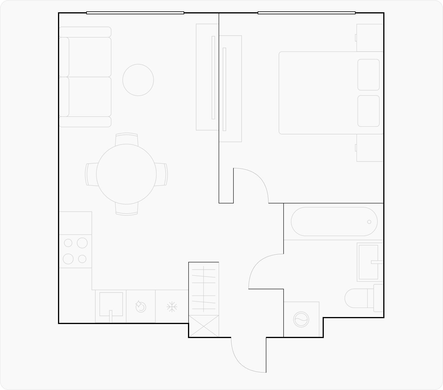 Евроформат позволяет даже в однушке адаптировать пространство, чтобы двое человек могли комфортно работать из дома. Источник: «Новое Внуково»