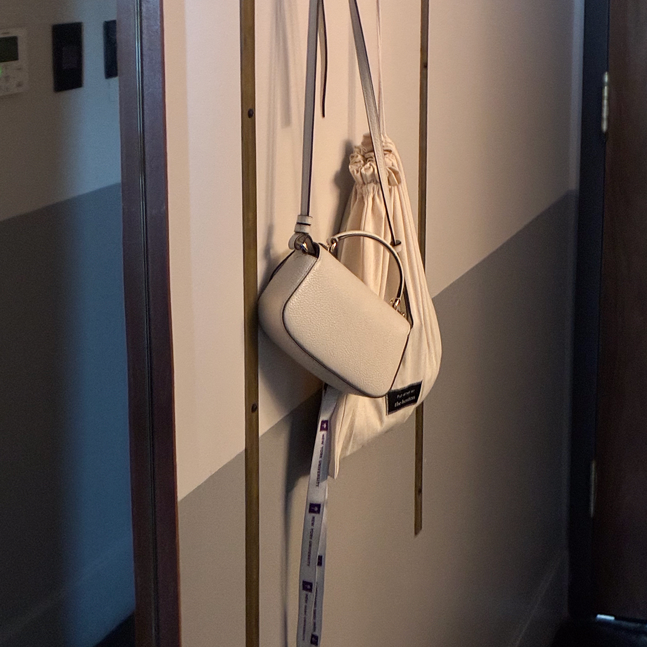 Моя любимая сумка и серебряный бейджик университета