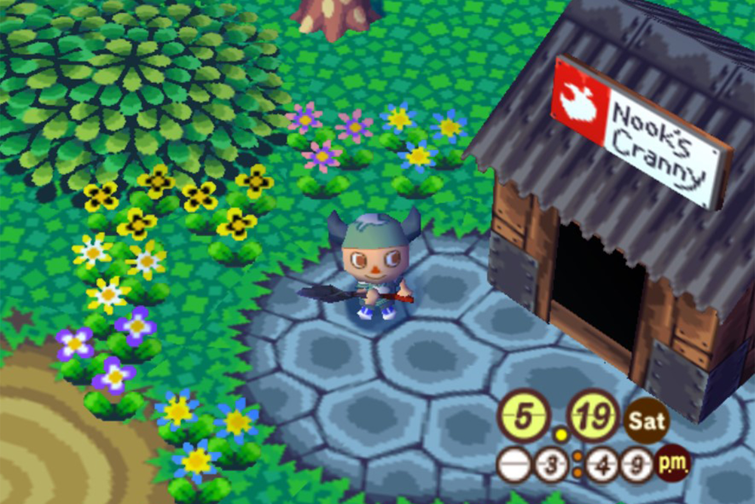 Даже спустя четверть века лавка тануки остается главным зданием на деревне. © Nintendo