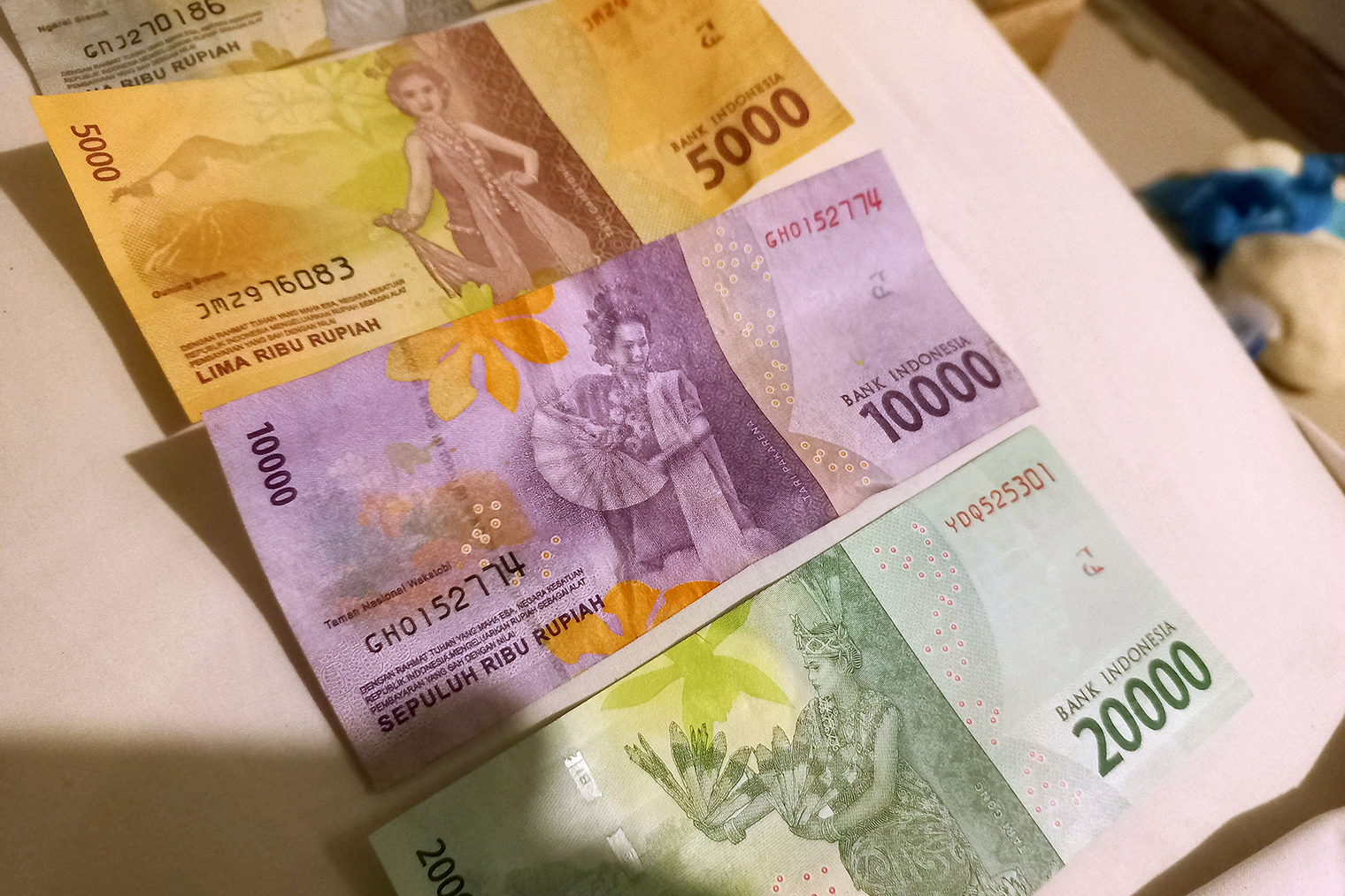 Индонезийские рупии очень красочные. © Дарина Устич