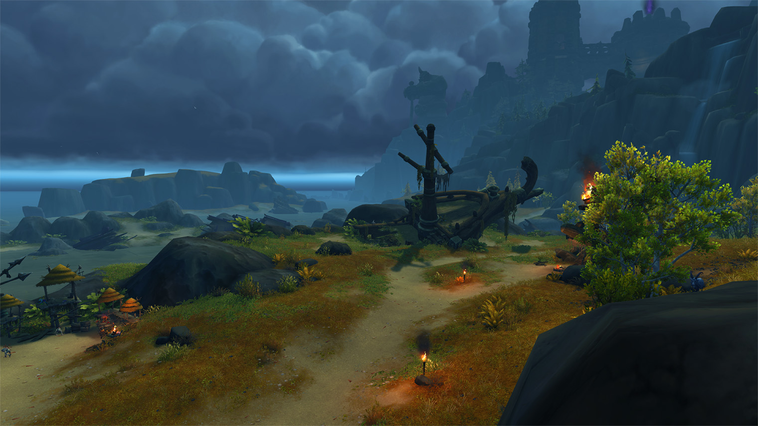 С 2020 года в игре есть отдельная зона для новичков — Остров Изгнанников. Там проходит обучение и можно прокачаться до 10 уровня. © Blizzard Entertainment