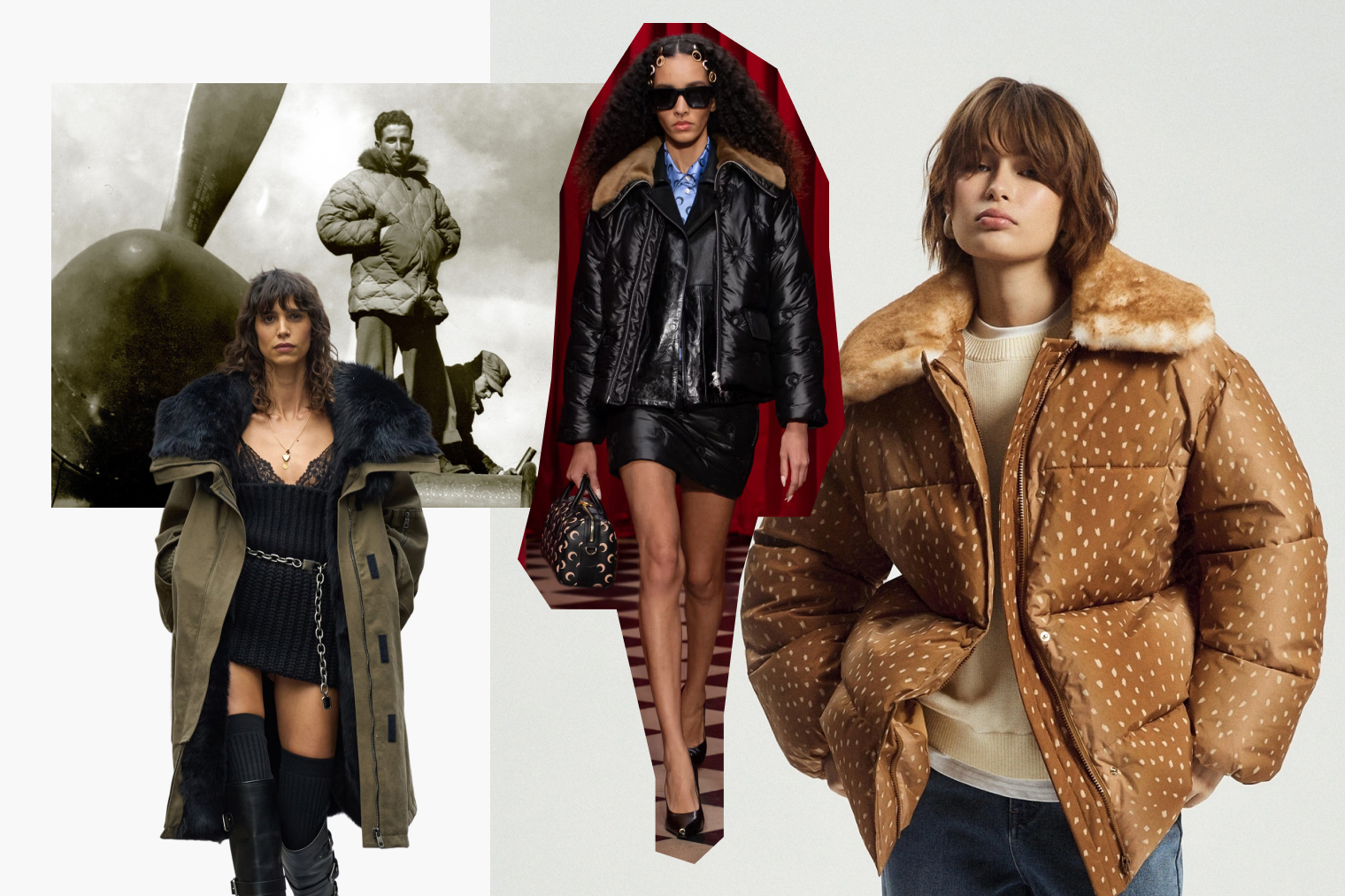 Фотографии в коллаже: Nume, Marine Serre, Dolce & Gabbana, Eddie Bauer