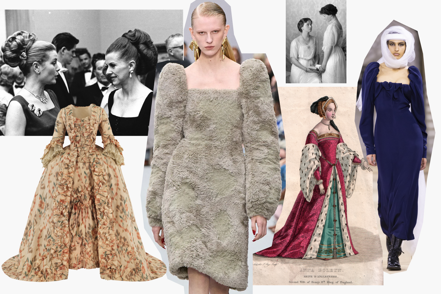 Фотографии в коллаже: Jack Rosen / Getty Images, Acne Studios, Boasson and Eggler / Wikimedia Commons ( PD-RE ), The Metropolitan Museum of Art ( PD ), Collection G. & C. Franke / Wikimedia Commons ( PD-old), Vivienne Westwood