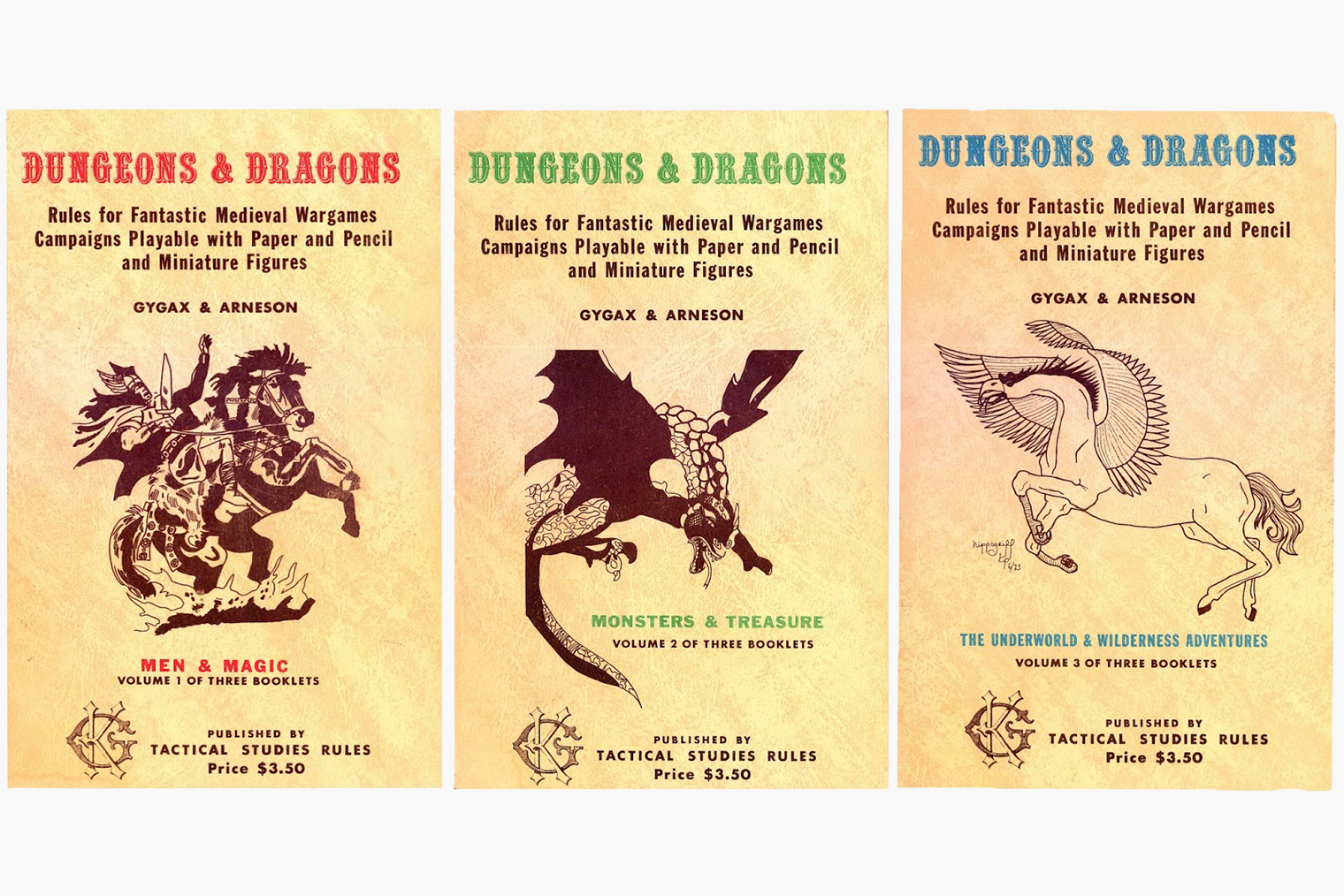 Первые три книги-буклета, с которых все началось. Источник: Wizards of the Coast