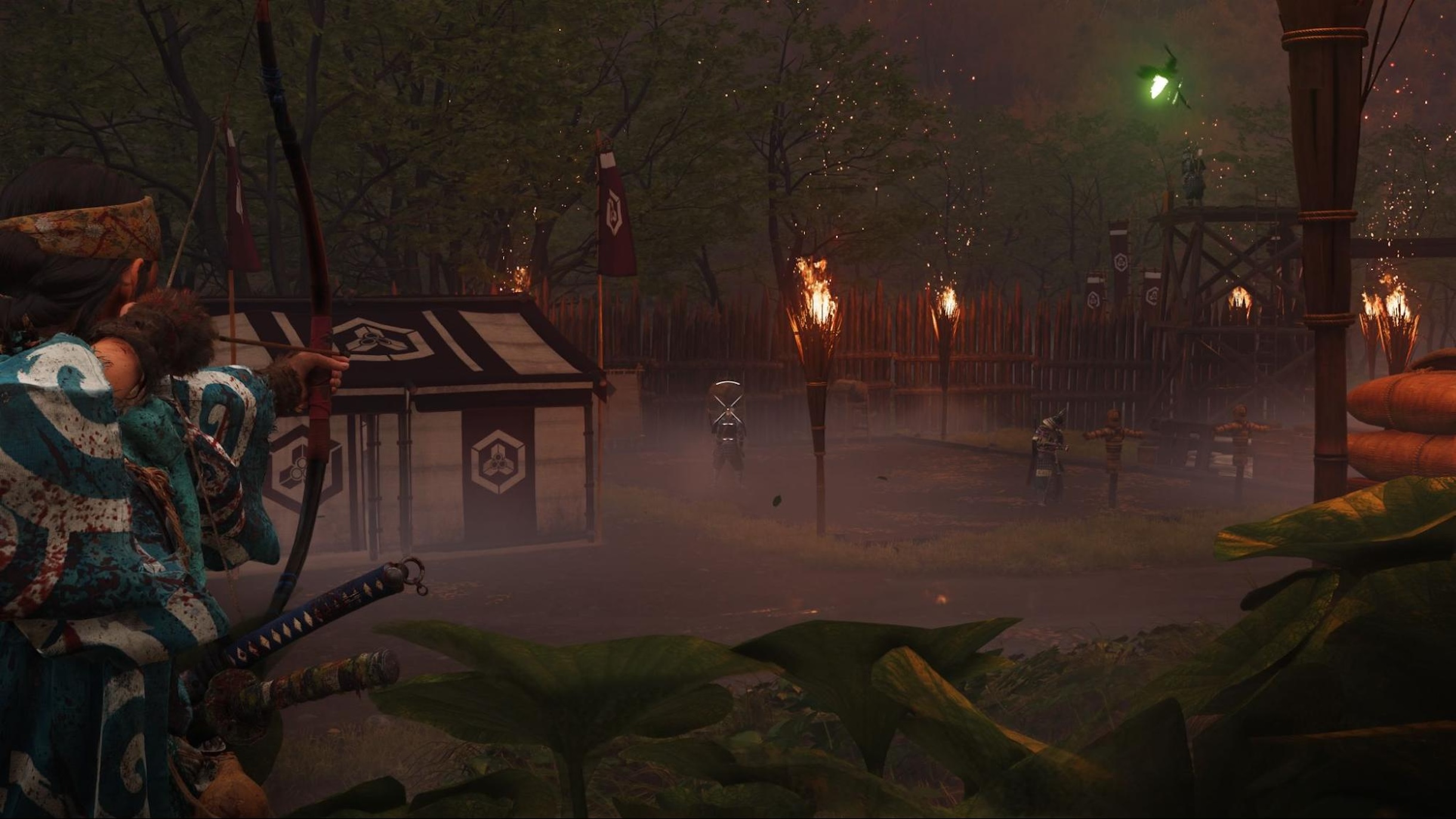 Возможностей для скрытного прохождения в игре немного, но всегда лучше убить несколько противников меткими выстрелами в голову из лука и уже потом переходить к схватке с остальными