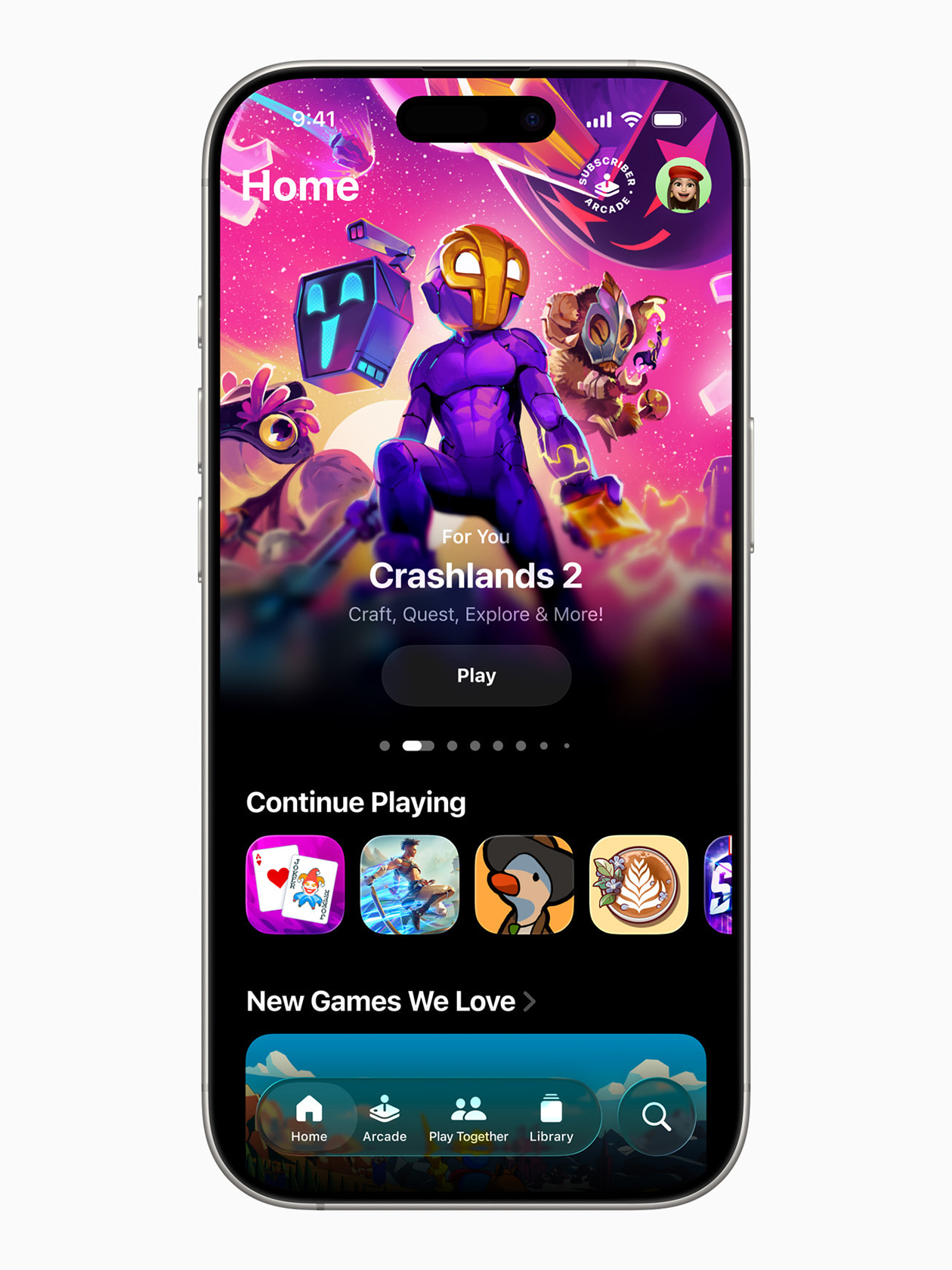 Так выглядит интерфейс приложения «Игры». Источник: apple.com