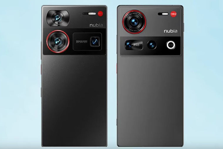 Слева — Nubia Z60 Ultra, справа — Nubia Z70 Ultra. Новинку можно отличить по более крупному объективу камеры сверху. Источник: TECH a2z / Youtube