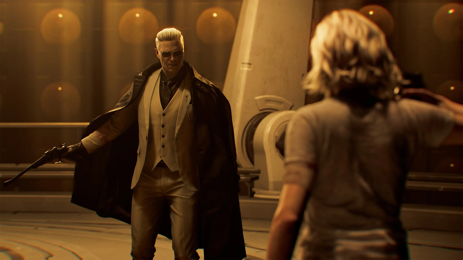 Зено, как и Альберт Вескер, носит темные очки и умеет телепортироваться. Из уникального у него лишь белый костюм и плащ