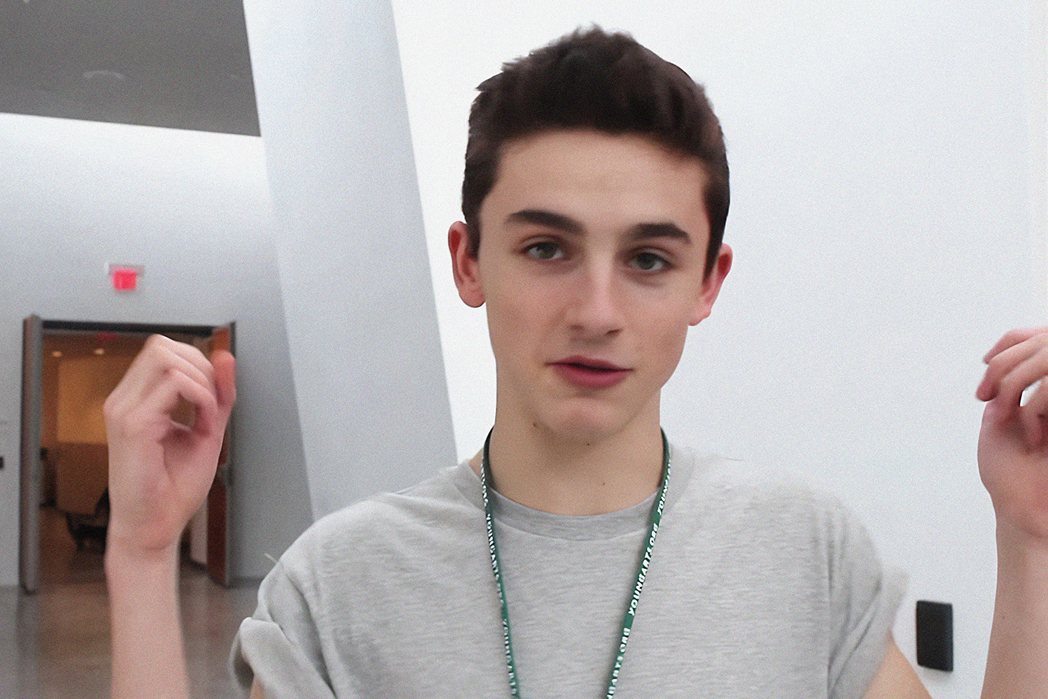 Кажется, внешне с годами Шаламе почти не меняется — просто становится повыше. © YoungArts / YouTube