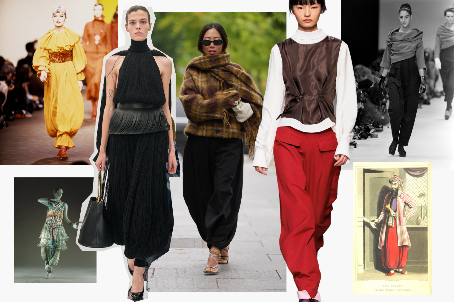 Фотографии в коллаже: Zomer, Alaïa, The Met / Wikipedia (CC0 1.0), The British Library / Wikipedia, Edward Berthelot / Getty Images, WWD / Getty Images, Victor VIRGILE / Getty Images