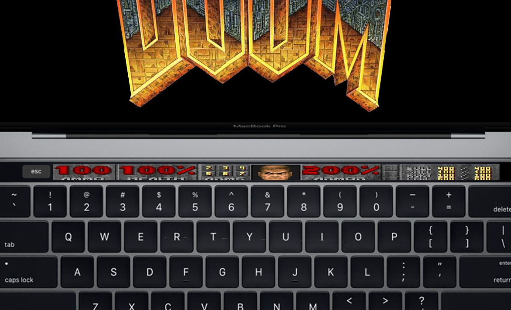 Doom на Тачбаре MacBook Pro
