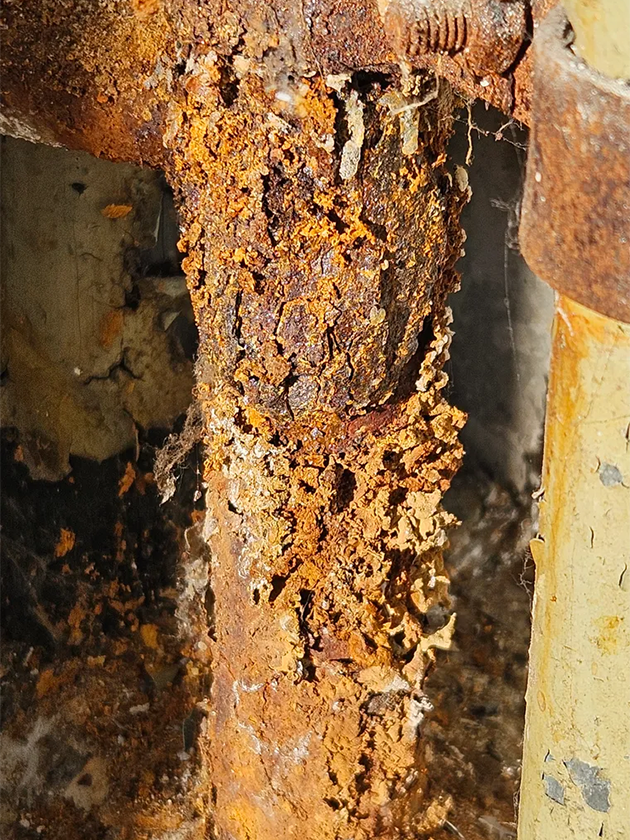 Так выглядит труба с холодной водой