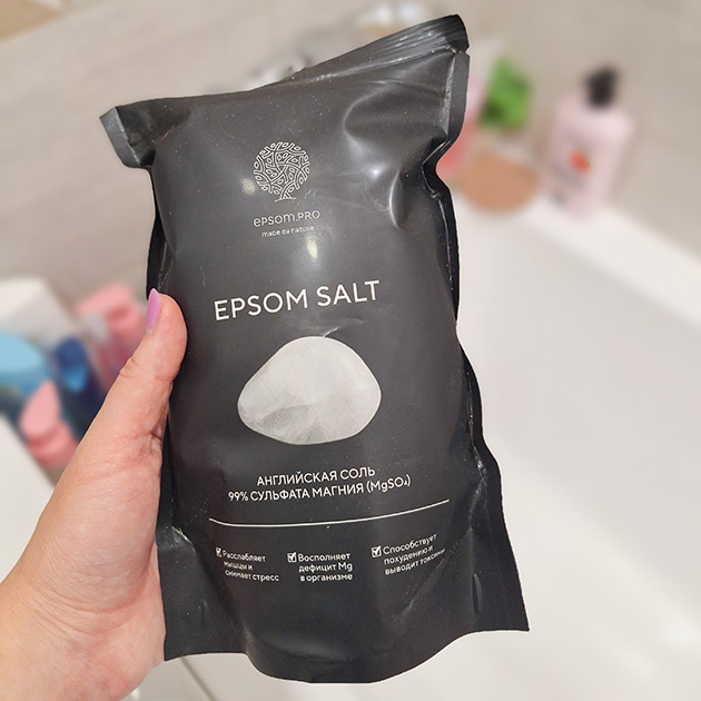 Одна из упаковок соли для ванн