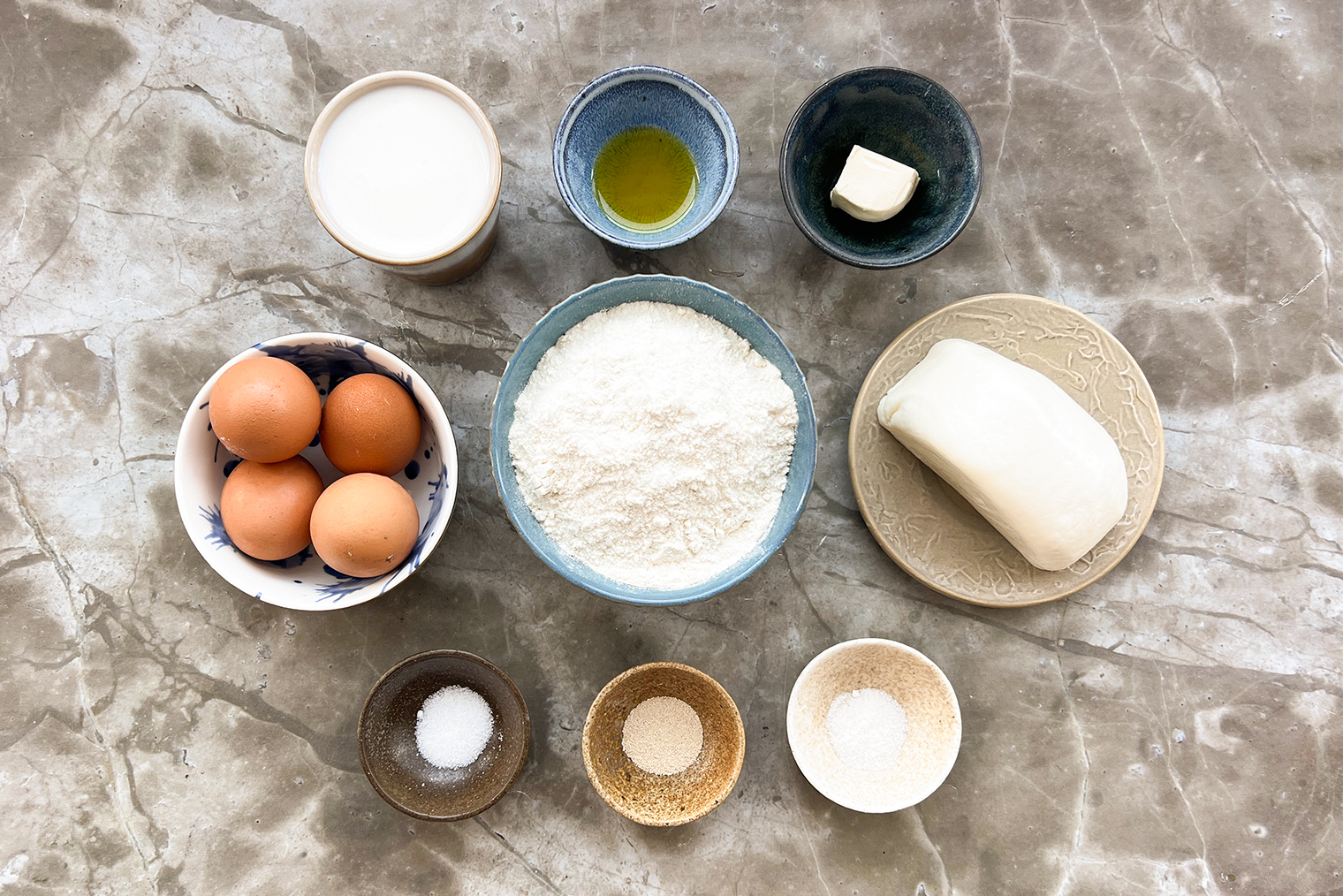 Ингредиенты для хачапури по-аджарски