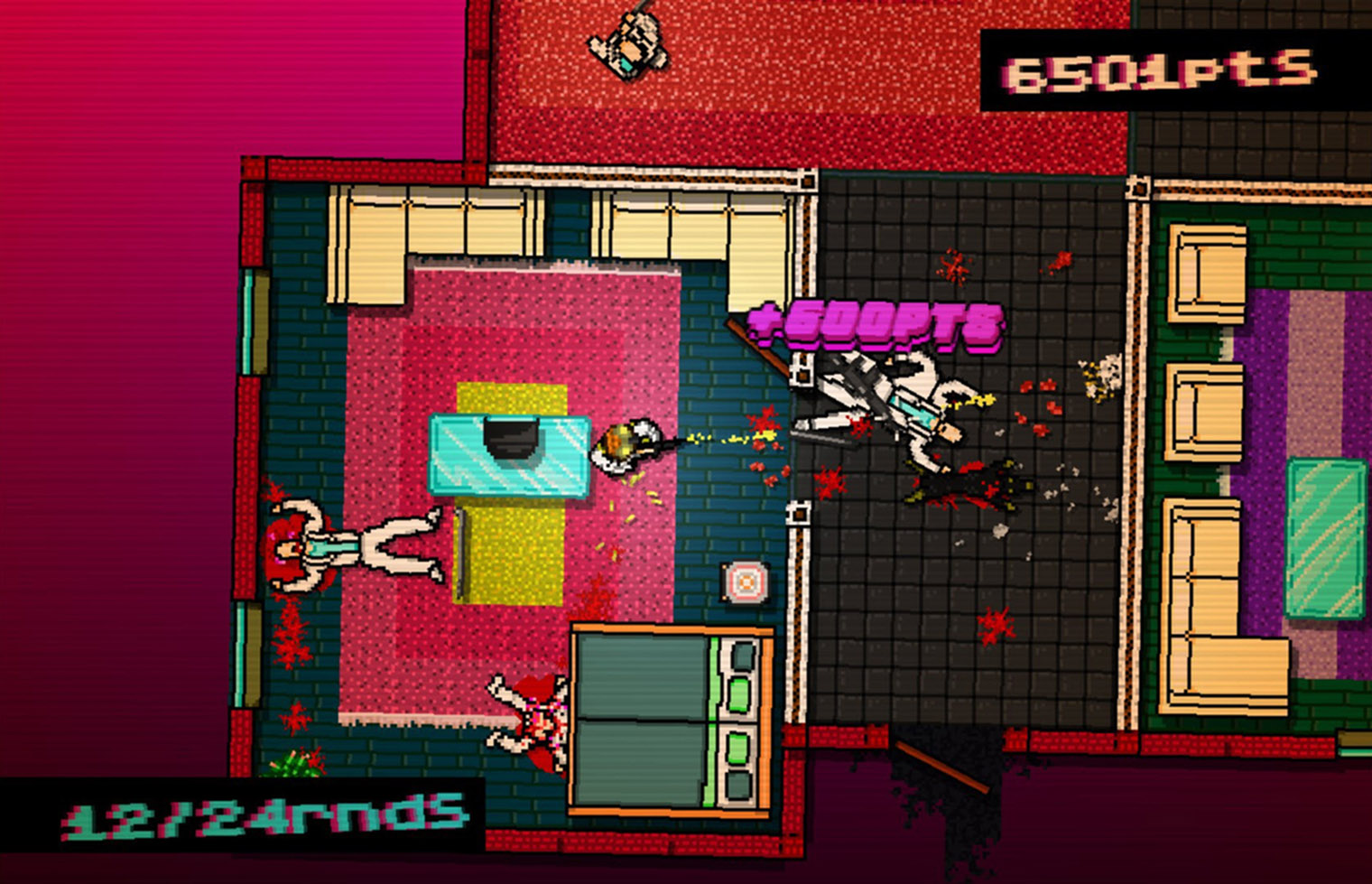У Hotline Miami есть продолжение с подзаголовком Wrong Number. Мнения по нему разделились: кто-то считает его неудачным, кто-то — превосходящим оригинал по всем параметрам. Кадр: Devolver Digital