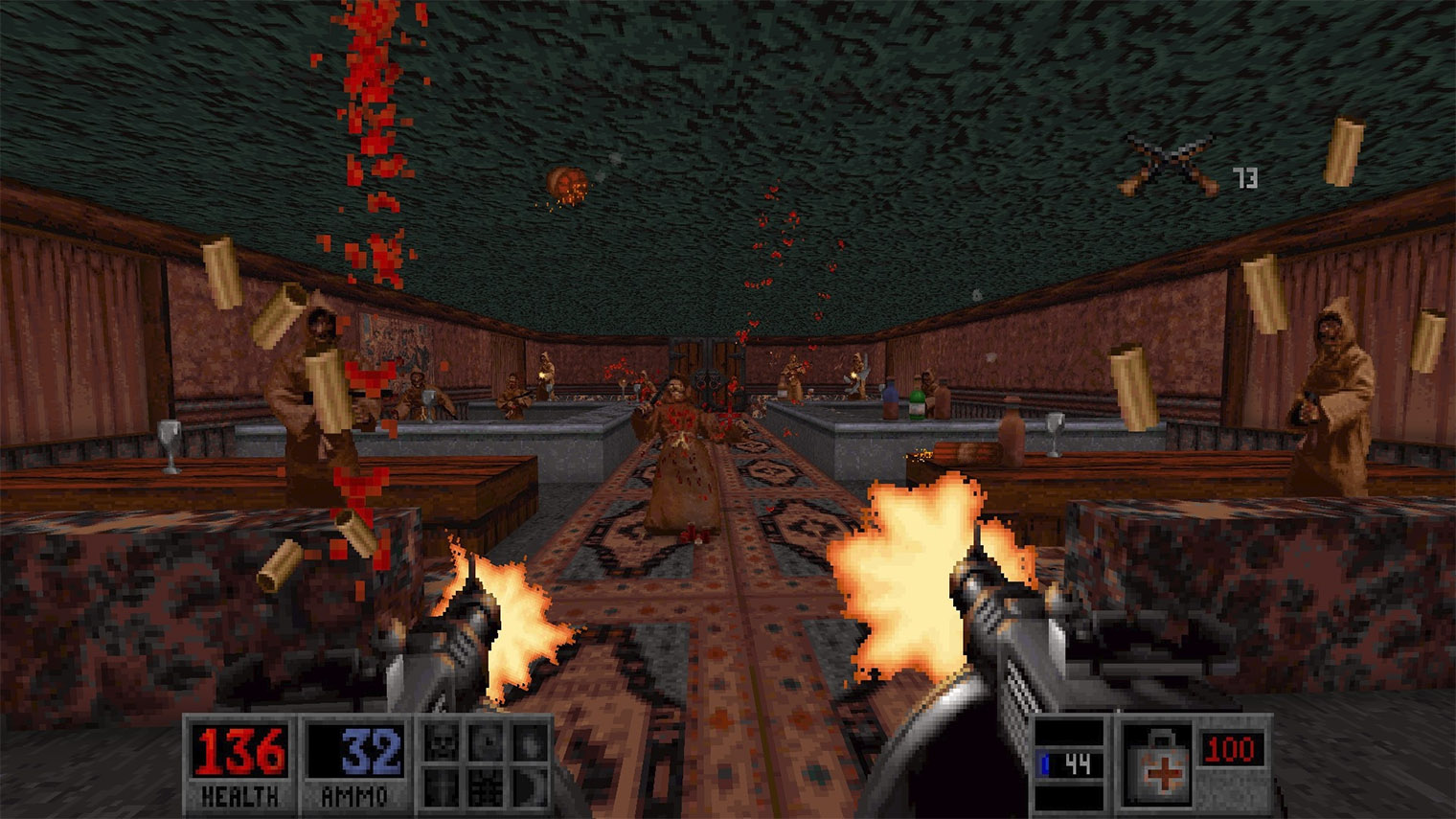 В Blood позволяют стрелять сразу из двух автоматов Томпсона. Источник: Atari