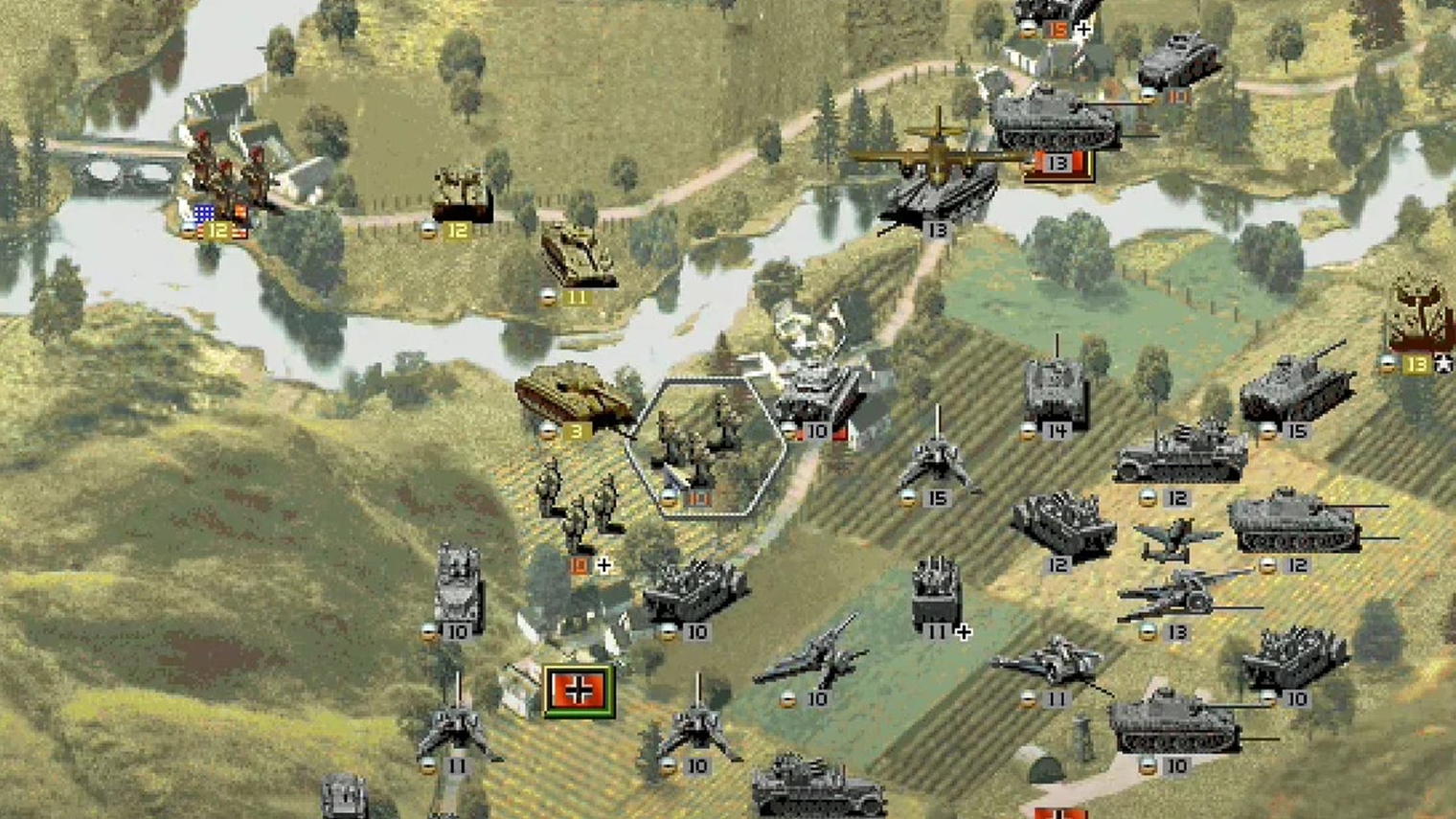 Визуально Panzer General 2 напоминает старые военные настолки. © Strategic Simulations