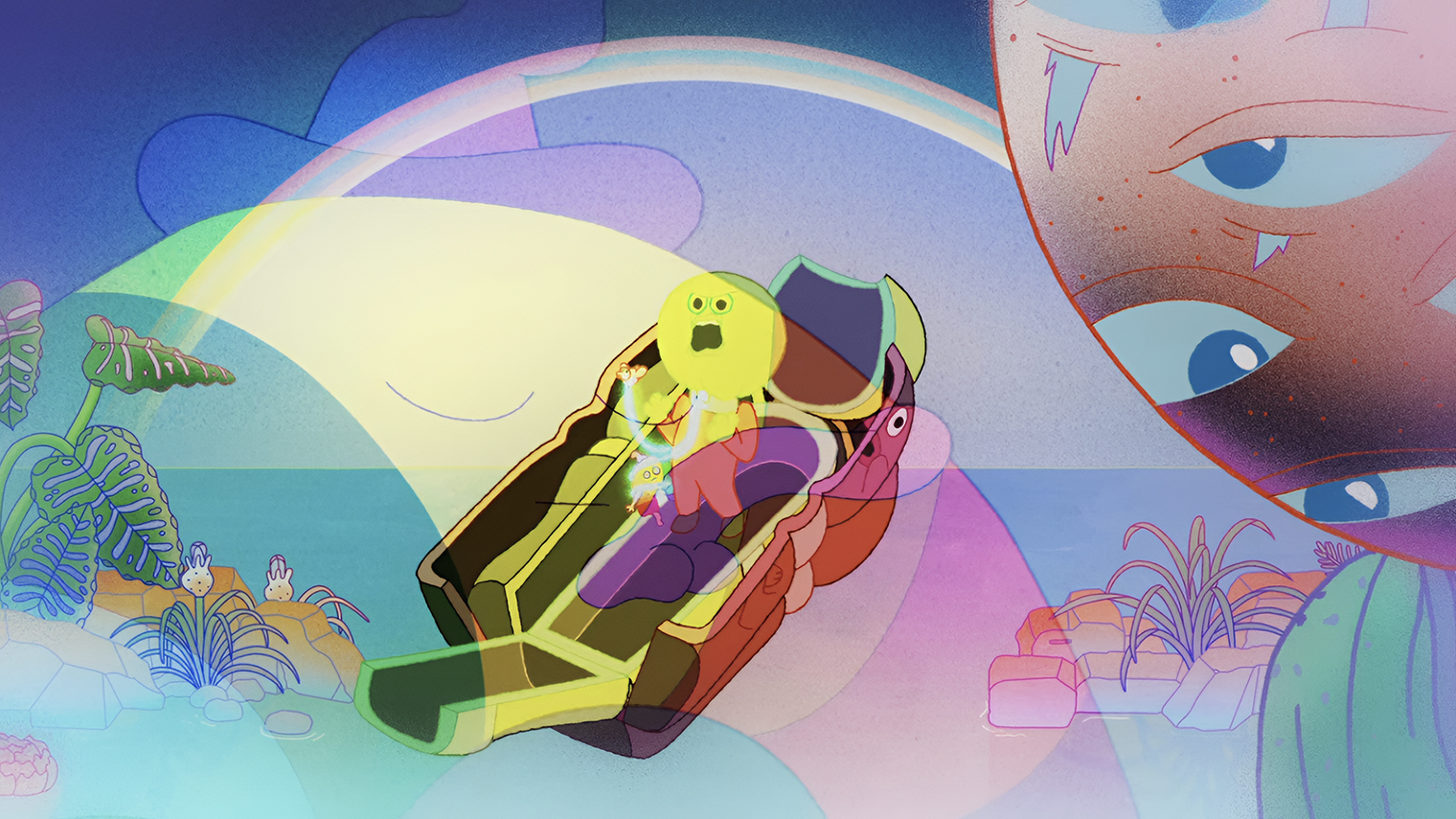 Это смешной сериал. По словам Уорда, Трасселл способен два часа медитации превратить в веселье. Кадр: Netflix