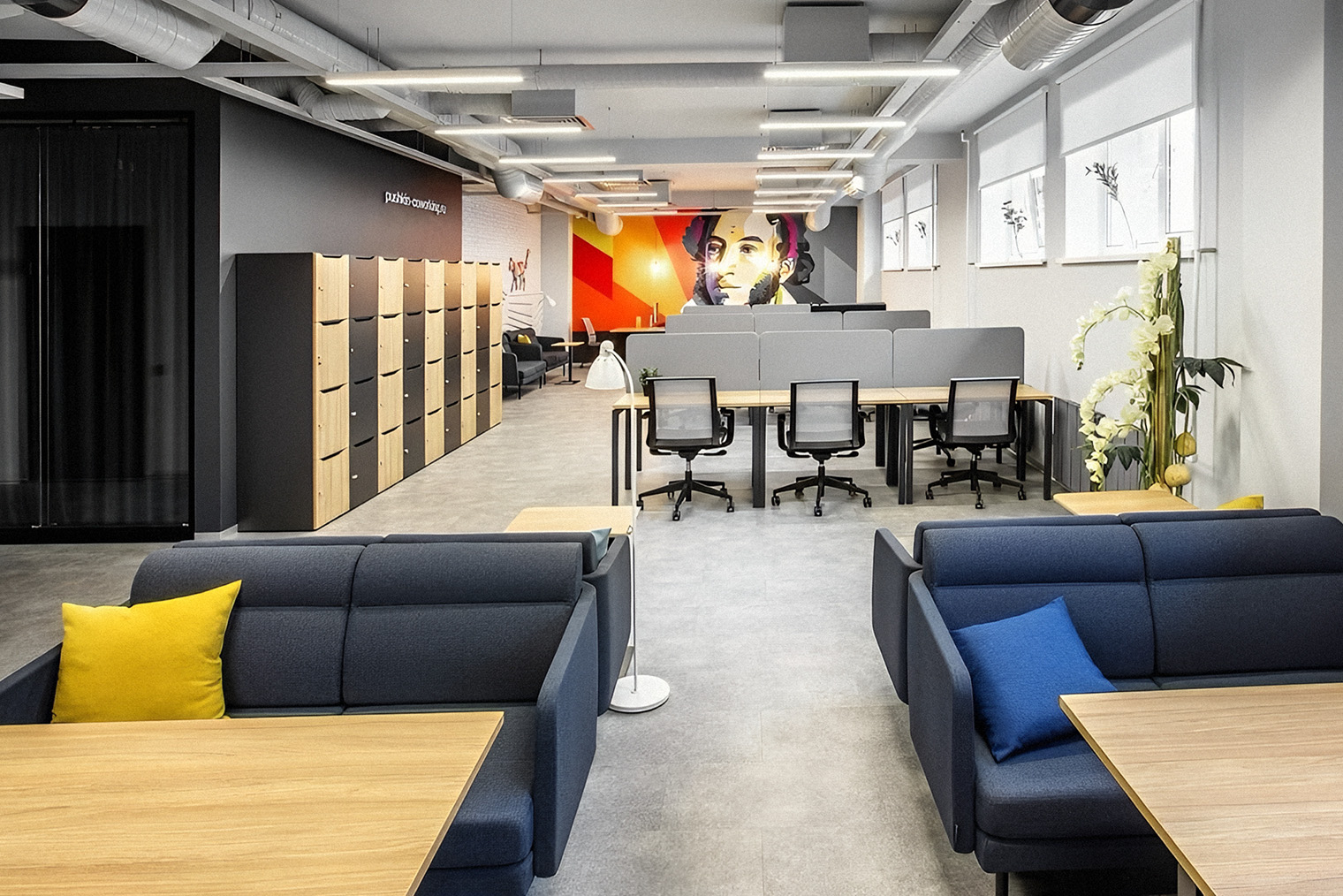 В этой же комнате есть места для отдыха. Источник: pushkin-coworking.ru