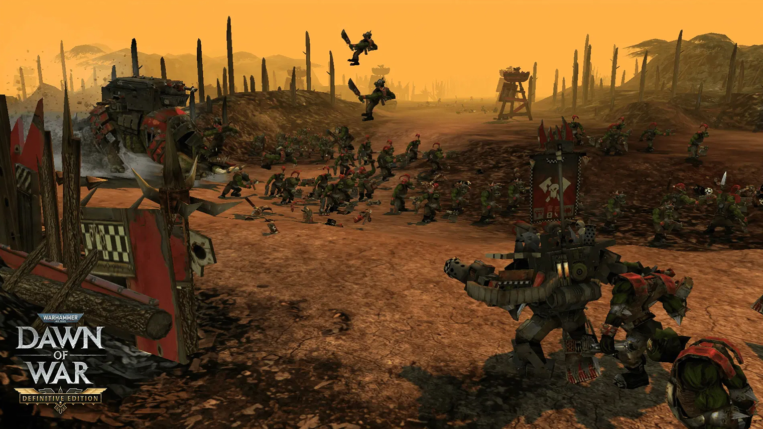 В 2011 году Relic Entertainment выпустила шутер Space Marine про космодесантников Ультрамаринов. Орки и космодесантники Хаоса — на месте