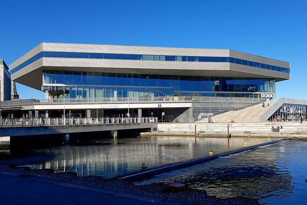 Библиотека Dokk1 в Орхусе с видом на Балтийское море