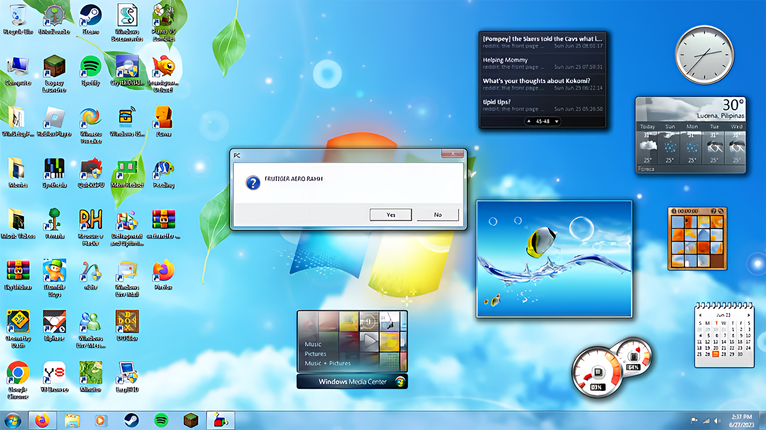 Финальный босс Frutiger Aero — Windows 7. © windows7 / Reddit