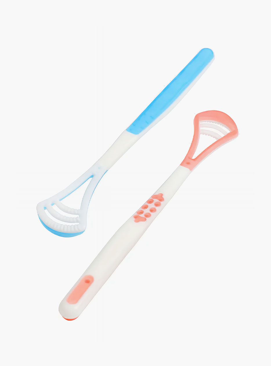 Пластиковые скребки для чистки языка. Цена: 136 ₽ за пару