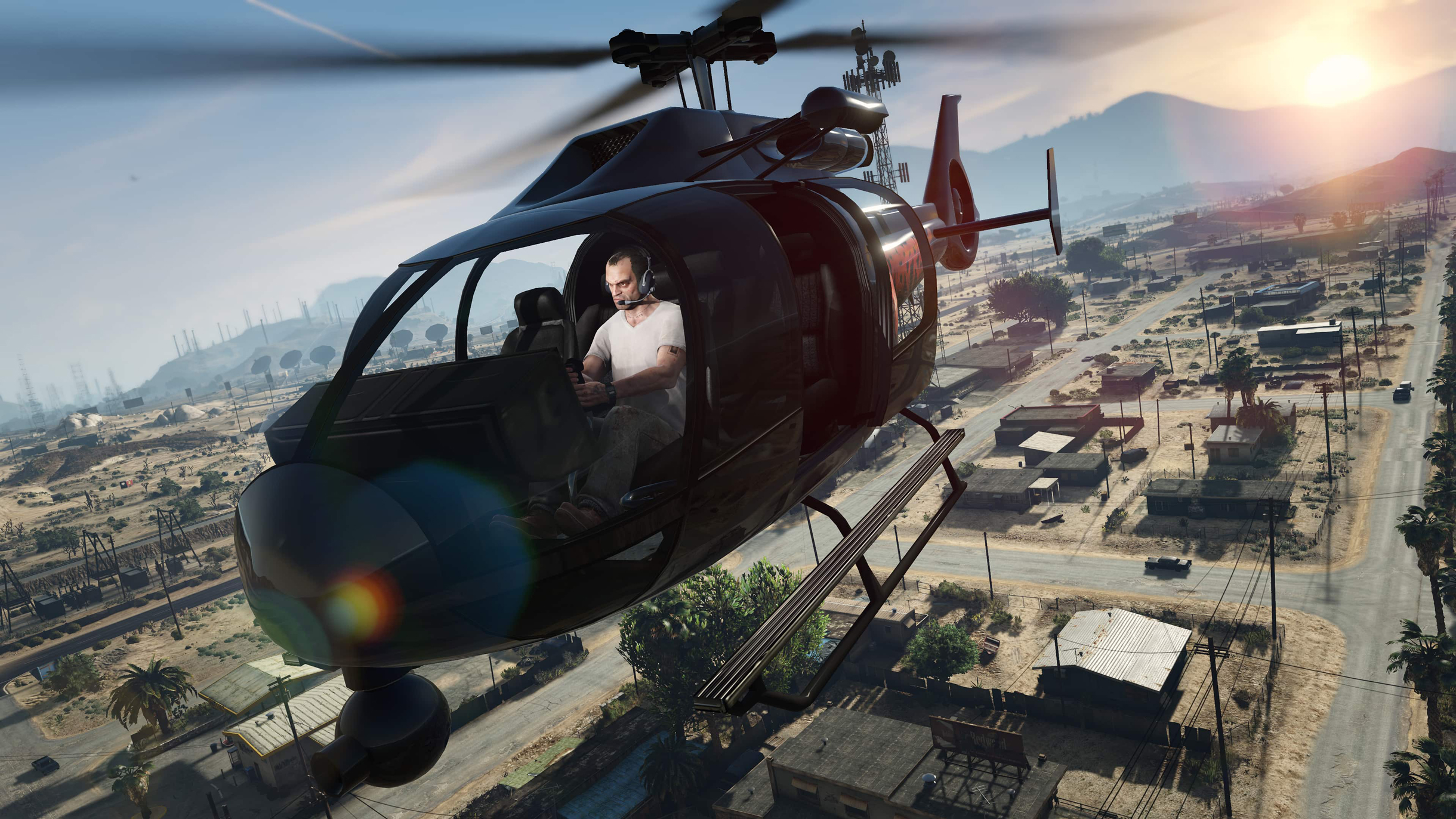 У Тревора есть лицензия пилота, поэтому ему легче управлять вертолетами, чем Майклу или Франклину