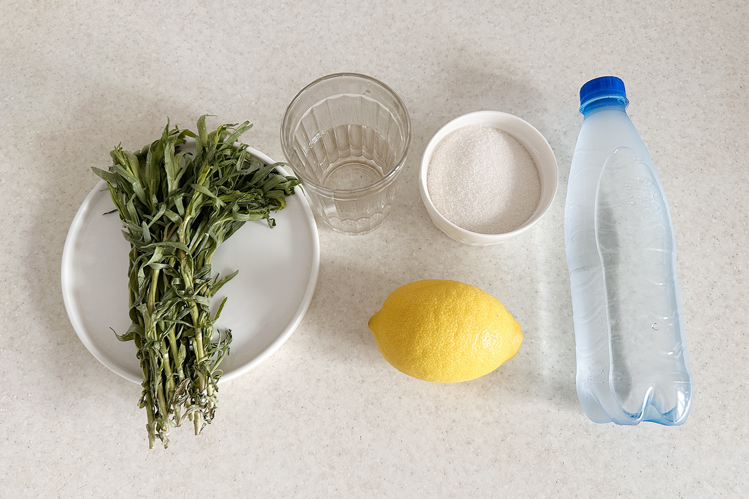 Ингредиенты для домашнего лимонада тархун