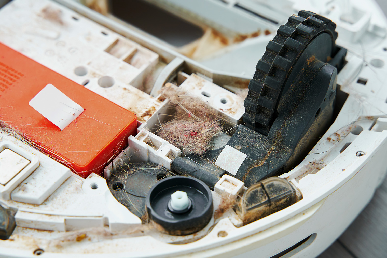 Почистить робот-пылесос проще, чем потом разбираться с поломкой из-за забитых щеток, фильтров и датчиков. © Try_my_best / Shutterstock / FOTODOM