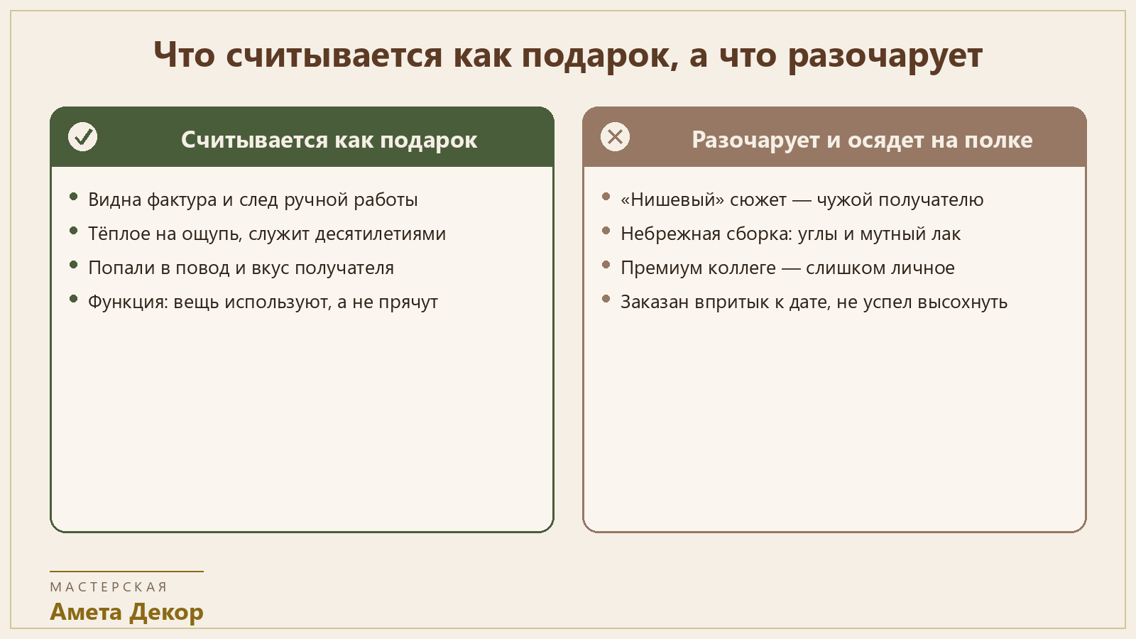 Что считывается как подарок, а что разочарует и осядет на полке