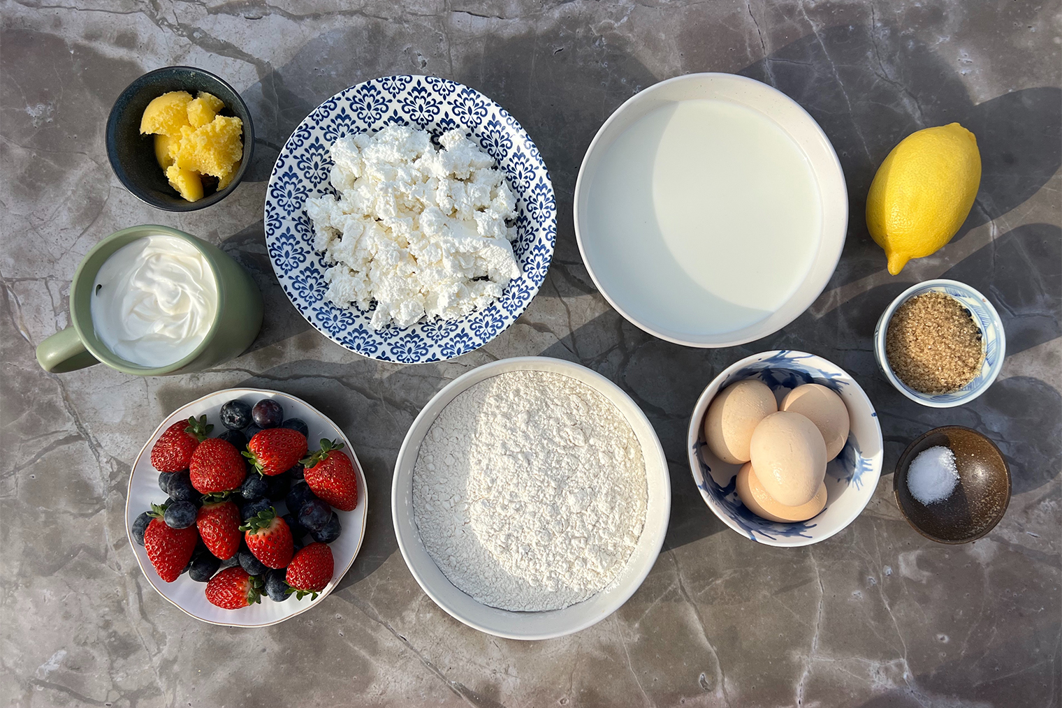 Ингредиенты для блинного торта