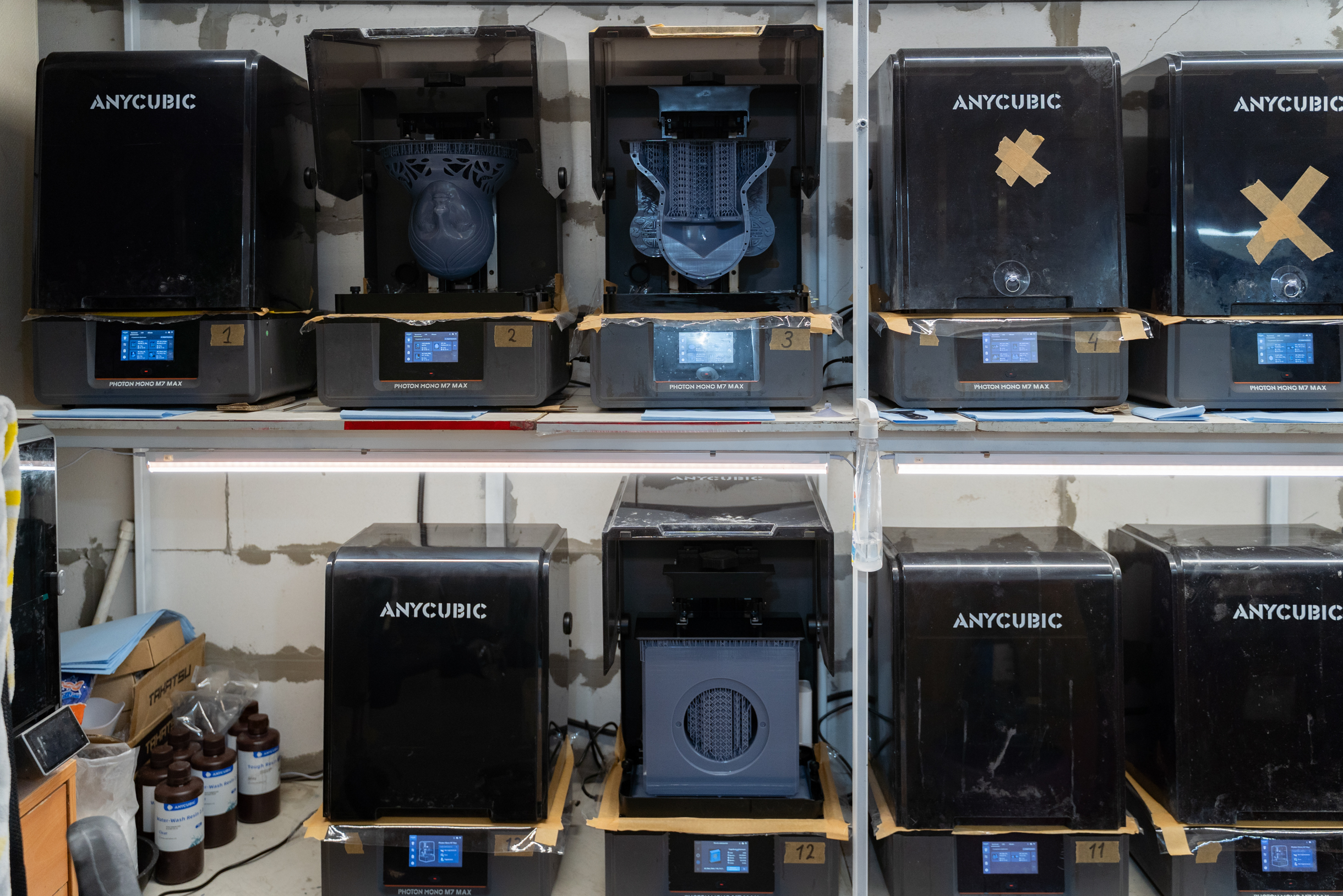 Ферма 3D-принтеров, на которых мы печатаем матрешки