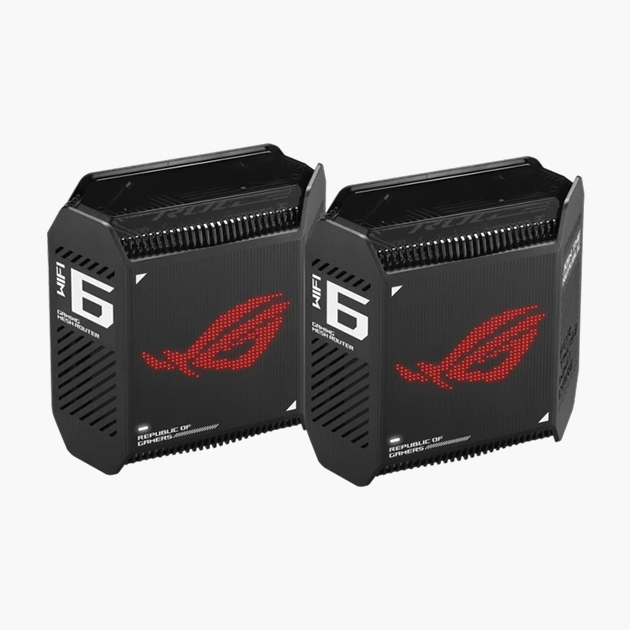 Геймерская Mesh-система Asus ROG Rapture GT6 состоит из двух модулей и стоит 63 000 ₽. Дополнительный модули для нее обойдутся в 32 000 ₽ за штуку. Источник: dns-shop.ru