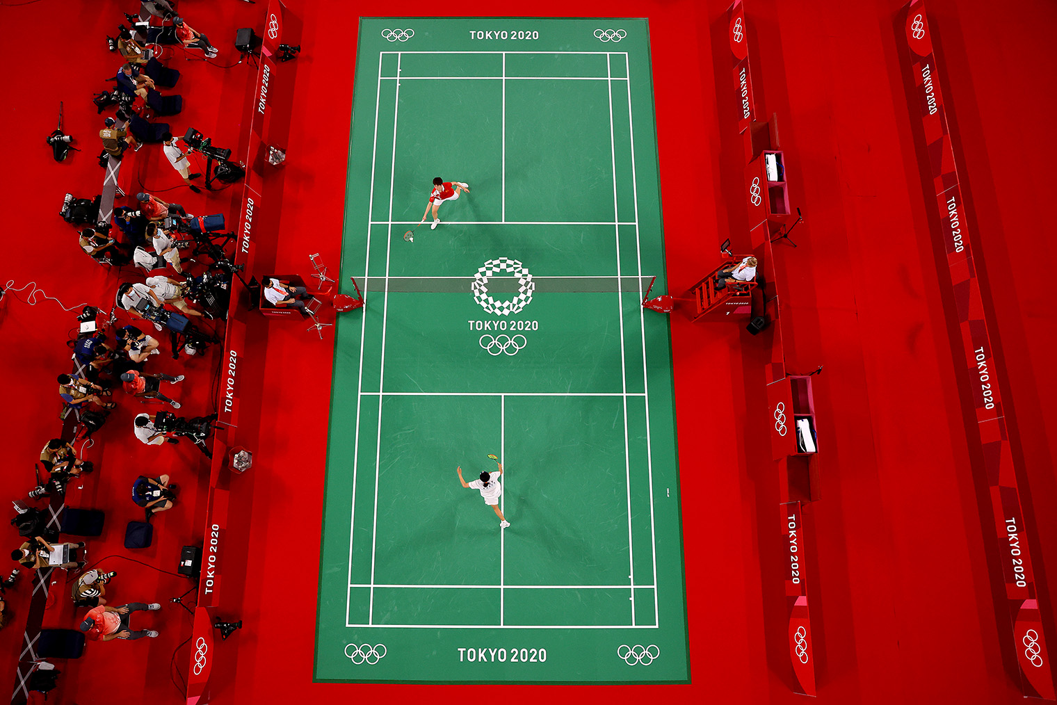 Четвертьфинал одиночного женского разряда на Олимпиаде 2020 года в Токио. Фотография: Rob Carr / Getty Images