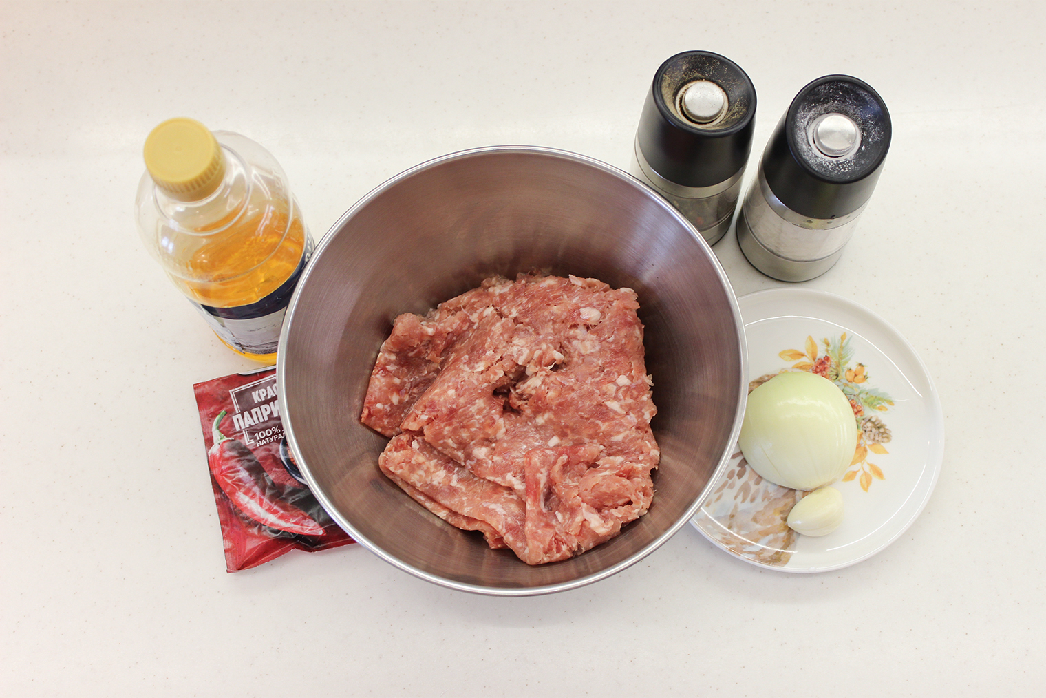 Ингредиенты для плескавицы