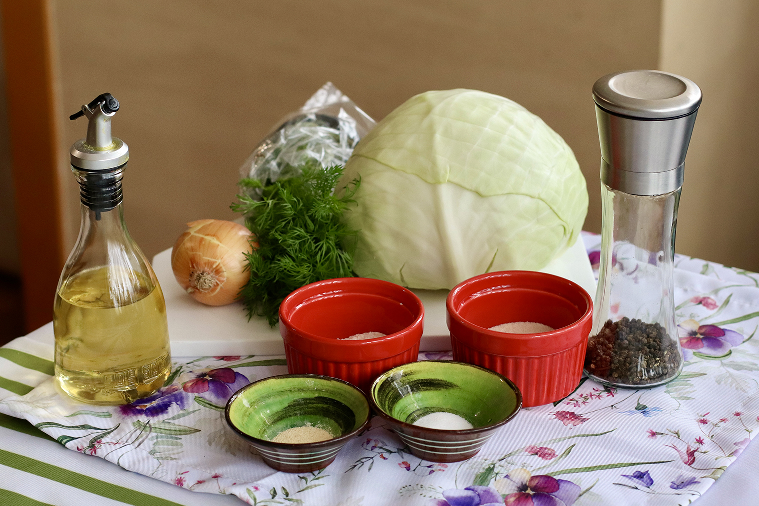 Ингредиенты для постных капустных оладий