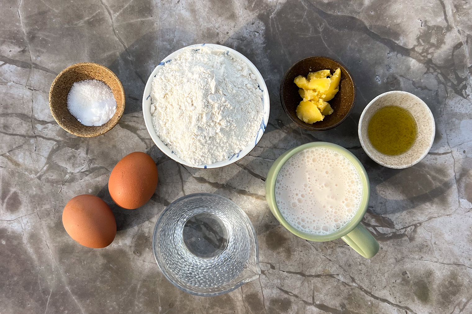 Ингредиенты для блинов на ряженке