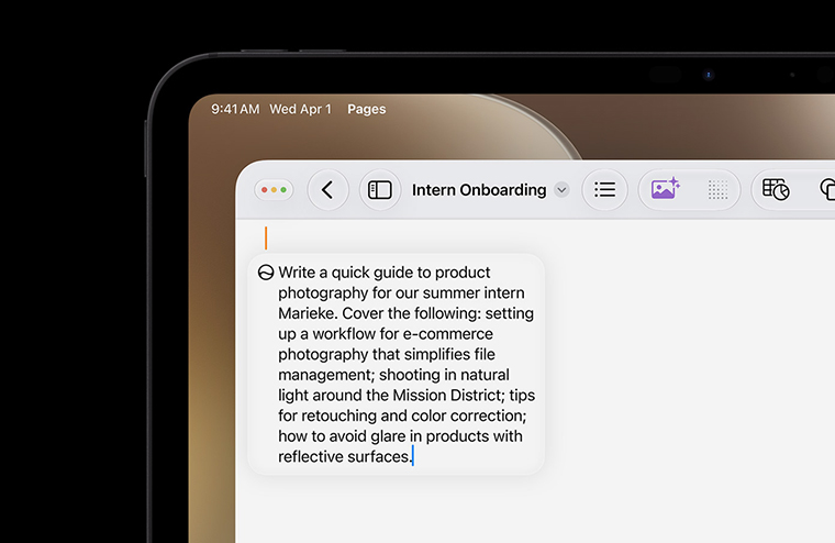 Siri также может написать текст с нуля — достаточно описать желаемый результат. © apple.com