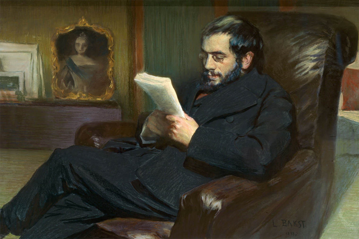 Картина: Леон Бакст «Портрет А. Н. Бенуа», 1898