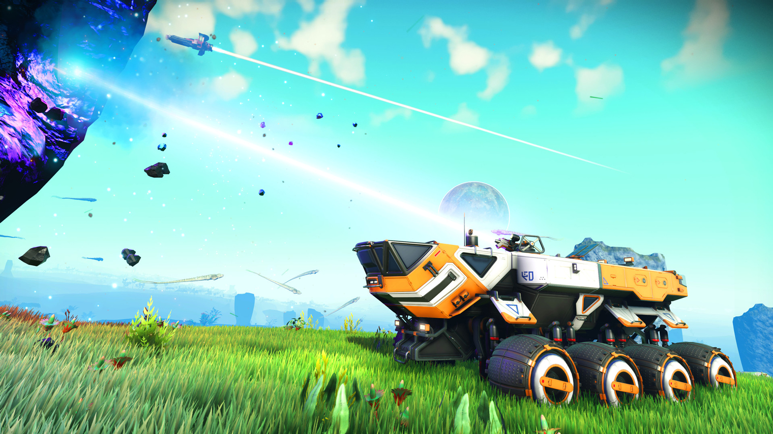 Даже спустя восемь лет после релиза создатели No Man’s Sky продолжают выпускать для игры крупные обновления с новыми механиками. Кадр: Hello Games