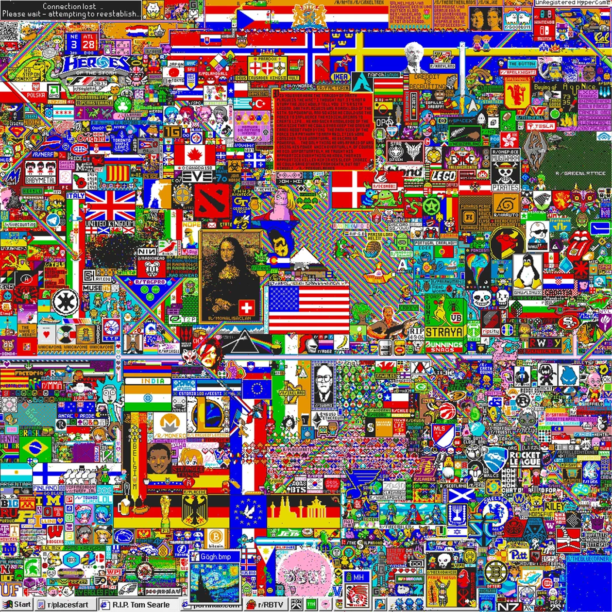 А вот так — спустя три дня. Источник: r/place / Reddit